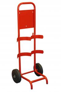 fire extinguisher trolley on white background